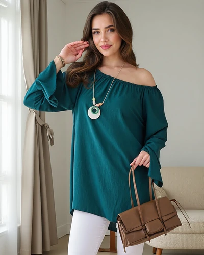 Royalfashion Moteriška blusa a'la Ispaniška su volanais