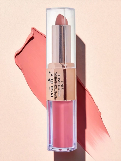 Matinis lūpų dažas lazdelės ir skystoje formoje 2-in-1 Rose Nougat