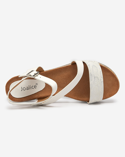 Moteriškos baltos plokščios basutės Pixaf- Footwear