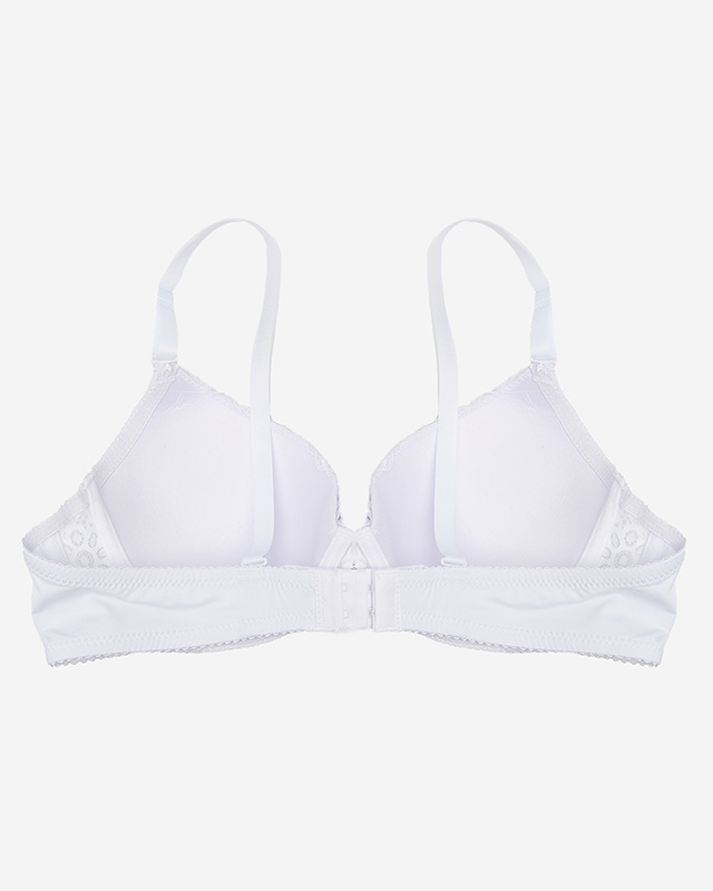Белый женский бюстгальтер с мягкой подкладкой - Нижнее белье