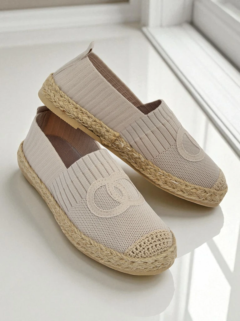 Aurelia Espadryle Royalfashion Бежевые – Плоские женские туфли без застежек
