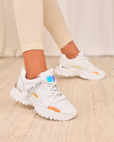 Baltos spalvos Holys moteriški sportbačiai - Avalynė