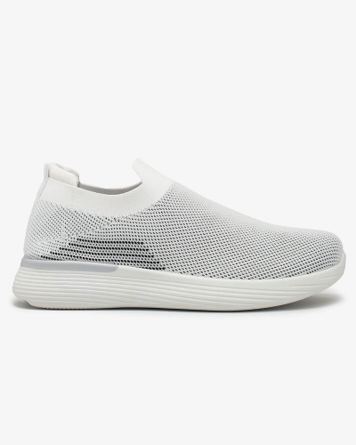 Royalfashion Белые мужские спортивные туфли-слипы Riticas