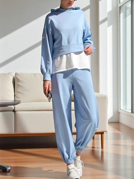 Royalfashion Moteriškas medvilnės komplektas su marškinių įdėklu