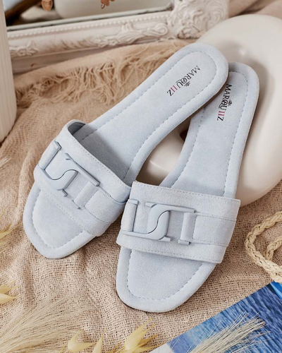 Royalfashion Mėlynos moteriškos basutės su sagtimi Rydr