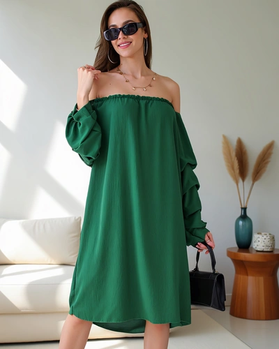 Royalfashion Lygus moterų suknelė a la Ispaniška su volanais