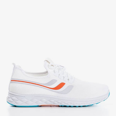 Белые мужские спортивные туфли с цветной подошвой Stingo - Обувь