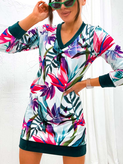 Royalfashion Женское мини-платье с оригинальным рисунком