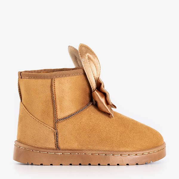 Šviesiai rudi vaikiški sniego batai su papuošimais Mera - Avalynė