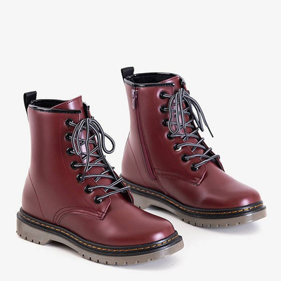 Бордовые женские ботинки Lesita