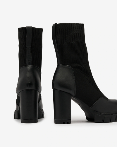 "Royalfashion" juodi moteriški aukštakulniai "Flexi Booties"