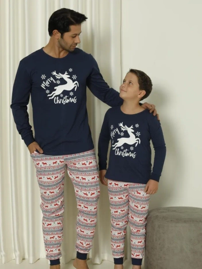 Royalfashion Рождественские мужские хлопковые пижамы 2-piece С Рождеством