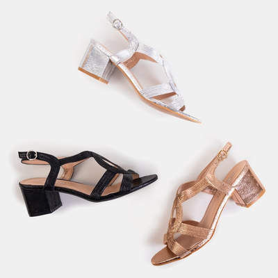 Juodi moteriški sandalai Madurai stiletto - Avalynė