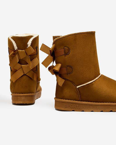 Royalfashion boots a'la snow boots for women in camel color Aerfifi