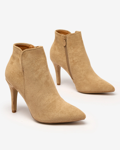 "Royalfashion" Šviesiai rudi moteriški bateliai su kulniuku Amalenika