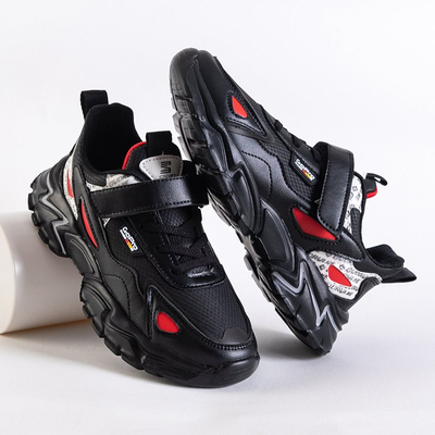 Черные детские кроссовки Linen