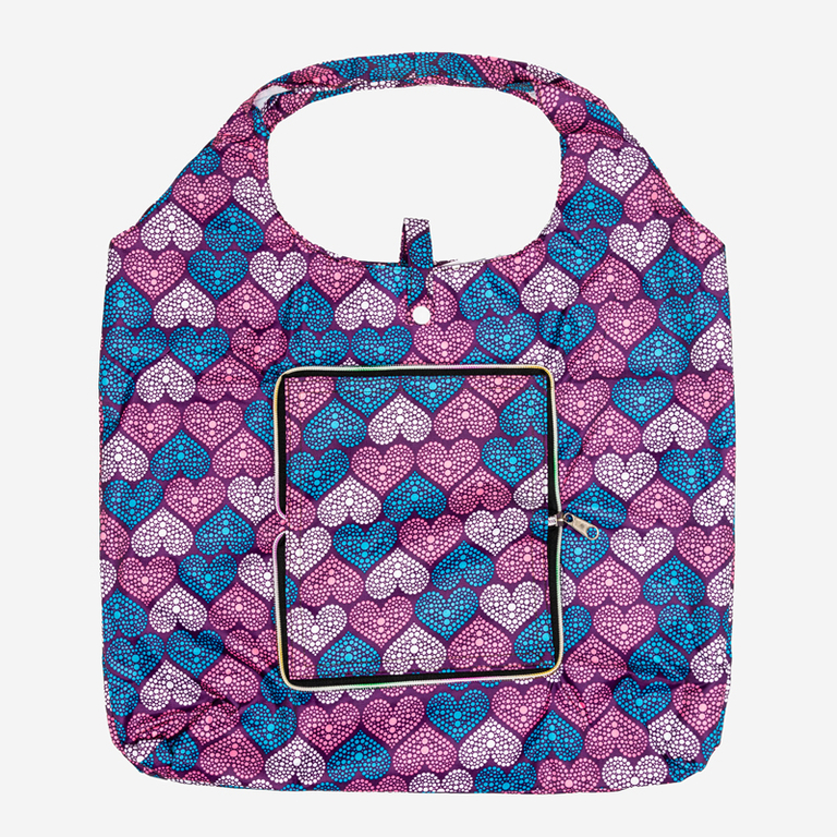 Разноцветная сумка для покупок с принтом