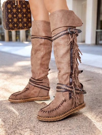 Женские ботфорты до колена Royalfashion Элиферсе