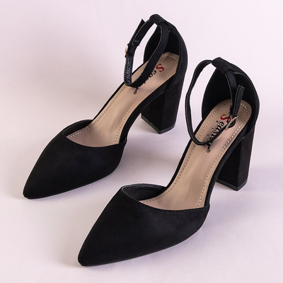 Moteriškos juodos „Luxuriance“ basutės ant stulpelio - Avalynė