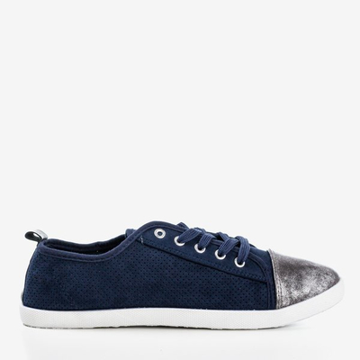 Кроссовки женские темно-синие с ажуром Зинаида - Обувь