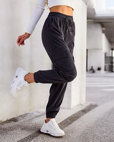 Royalfashion Женские брюки в рубчик