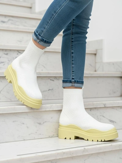 Элегантные Женские Ботинки Лайм в Винтажном Стиле