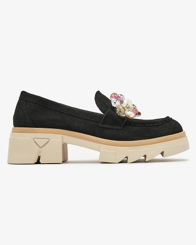 Женские черные ажурные мокасины Peloga- Footwear