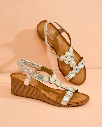 Royalfashion Женские сандалии с цирконием Obrina
