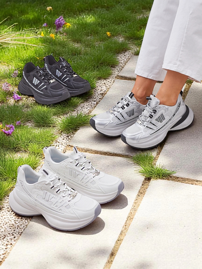 Спортивные женские туфли Royalfashion Hypatia черные на плоском каблуке 5 см