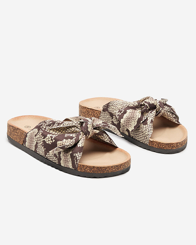 Rudos šlepetės su Montiana lankeliu - Avalynė