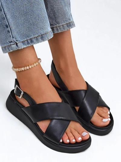 Royalfashion Women's Riva Star sandals on a thicker sole