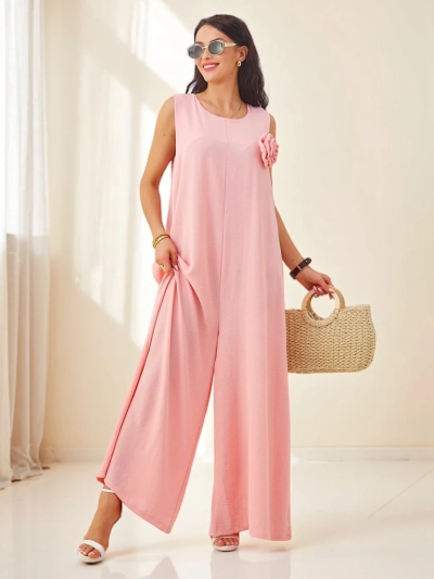 Atena Rosa Palazzo – элегантный ĸомбинезон на бретельĸах из висĸозной ткани