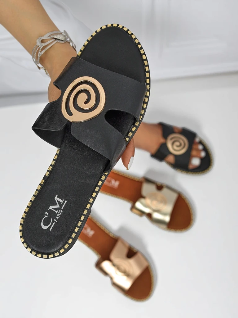 Royalfashion moteriškos šlepetės lygiu padu Glam Bliss