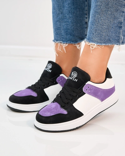 Royalfashion Фиолетово-белые женские спортивные туфли Elevace