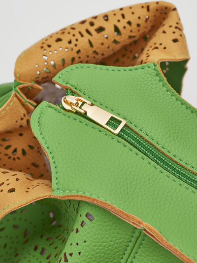 Royalfashion Didelė moterų nėrinių pirkinių rankinė Lira Lace