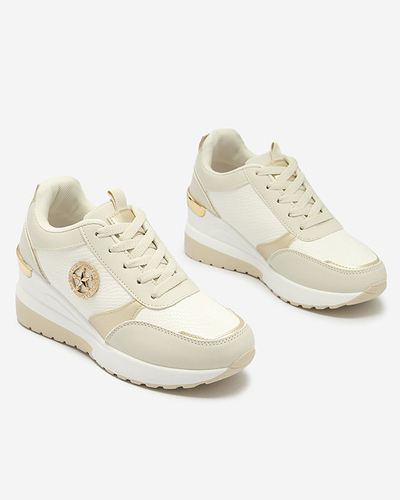 Бежевые женские спортивные кроссовки со скрытым якорем Amiley- Footwear