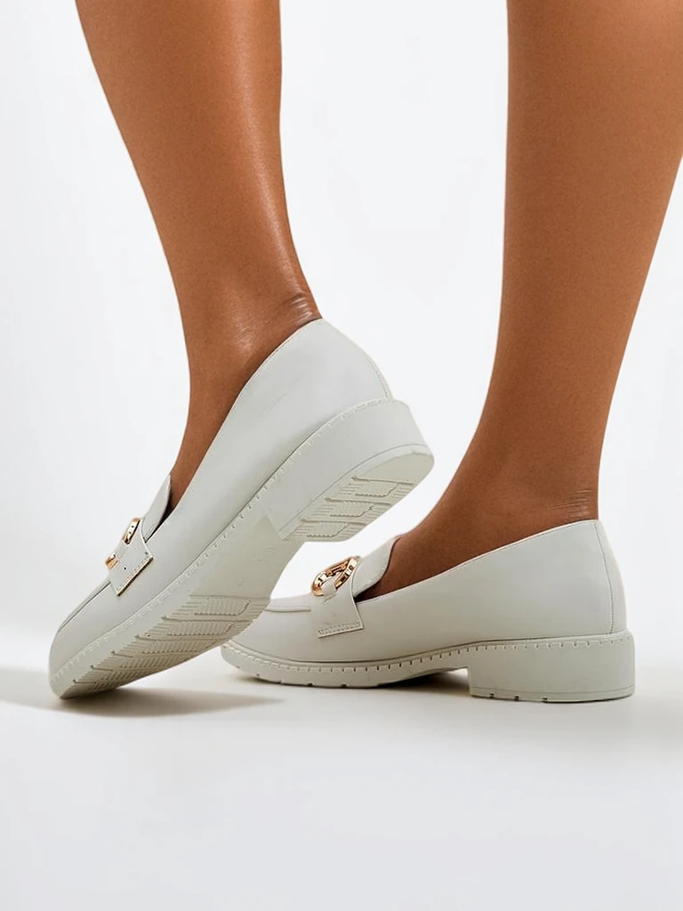 Royalfashion moteriški loaferiai iš matinio ekosiamo Bayla