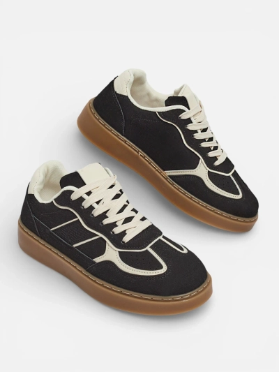 Трампки Дамские Flora Czarne Ekologiczne Sportowe na Co Dzień