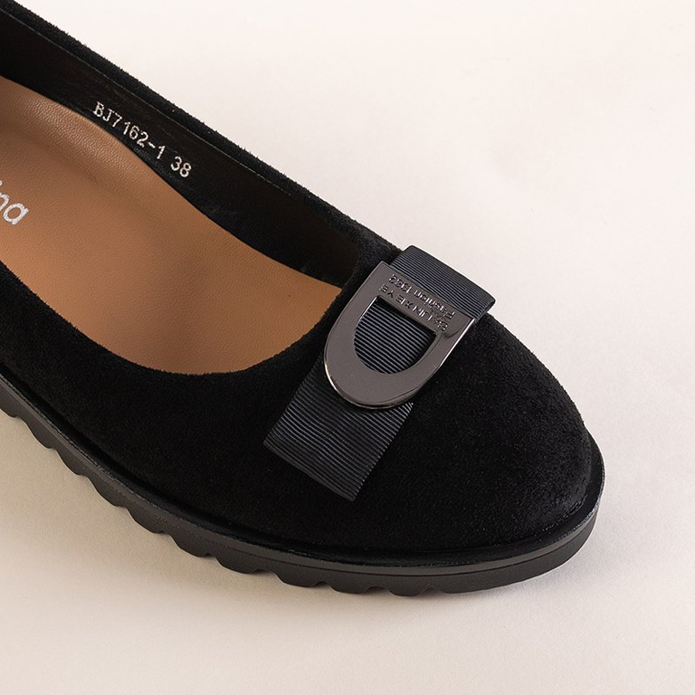 Черные женские балетки Larona