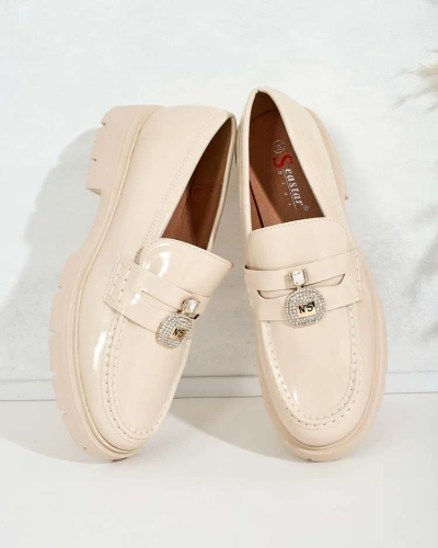 Royalfashion Moteriški lakuoti mokasinai Bemies