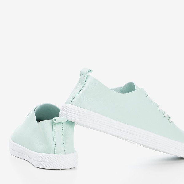 Кроссовки на шнуровке мятного цвета Ewilia - Обувь