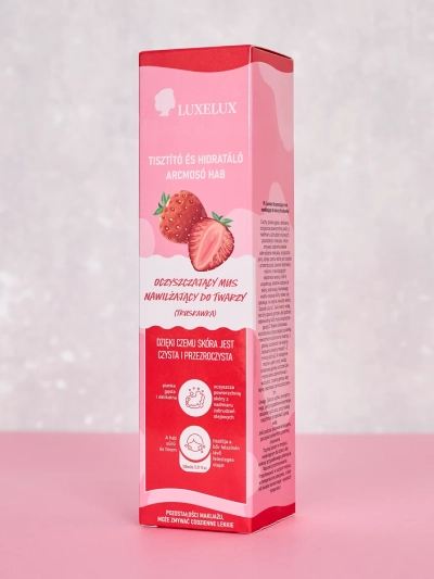Luxelux valomoji drėkinanti braškių puta veidui 150 ml