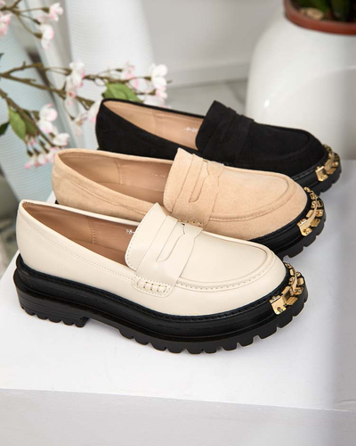 Royalfashion Moteriški eko zomšos mokasinai Retillum