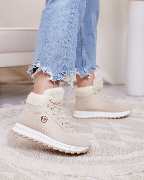 Royalfashion Smėlio spalvos moteriški sportiniai bateliai Cerrto