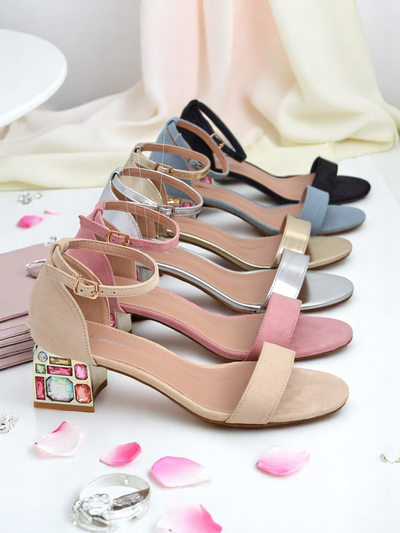Женские сандалии Royalfashion с декоративными каблуками Ballou