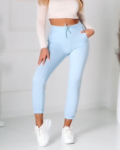 Klasikinės mėlynos moteriškos sportinės kelnės - Apranga