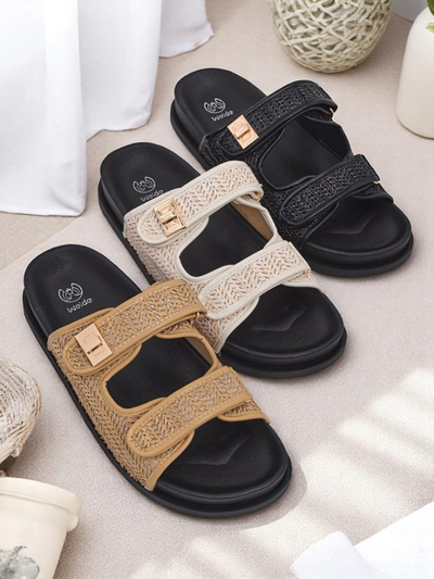 Royalfashion Женские шлепанцы с косичкой Delibeli