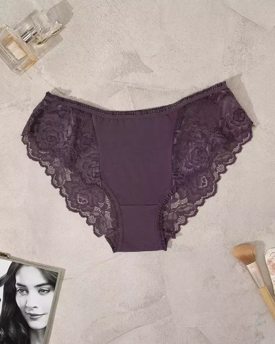 Royalfashion Фиолетовые кружевные трусики для женщин