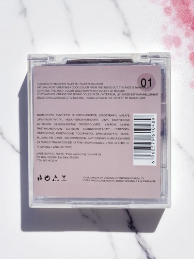 Палетка из 4 оттенков румян с зеркалом