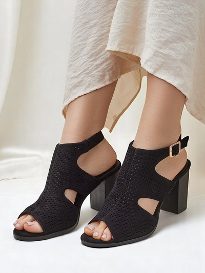 Royalfashion женские босоножки на широком каблуке с вырезами Abetle